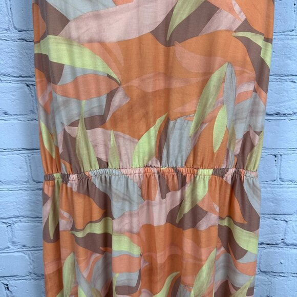 prAna Women's Ayla V-neck Spaghetti Strap Summer Dress Size XL, Solstice Tropics - Picture 6 of 13